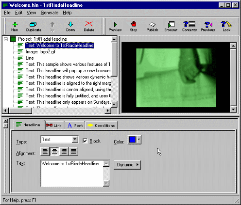 RiadaHeadline Screenshot